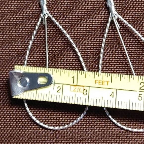 Native American Sterling Fetish Mother Of Pearl Birds Liquid Silver Hoop Earings - Picture 3 of 3